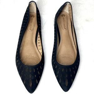Corso Como Black Suede Pointed Toe Flats